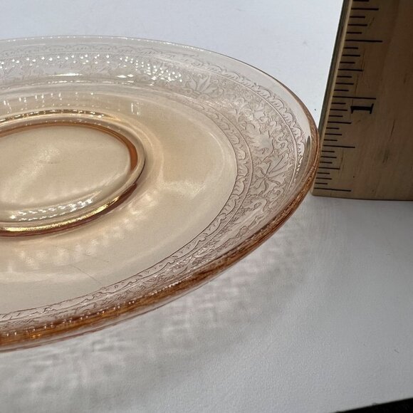 Fostoria Amber #273 Royal Glass Etched Saucer Saucers 1922-33 Lady Leg 869 Opti - Picture 8 of 8